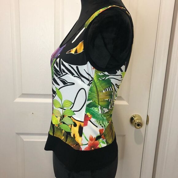 Joseph Ribkoff floral print jacket and shell tank top set, size 6 - Picture 14 of 16